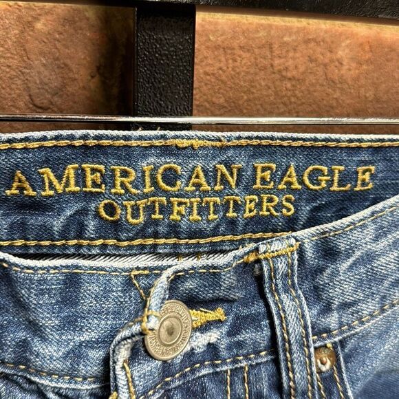 American Eagle Men’s Slim Straight Blue Jeans Size 29x32 - Picture 3 of 5